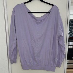 Frankies Bikinis Bennie Oversized Lilac Sweatshirt | OS